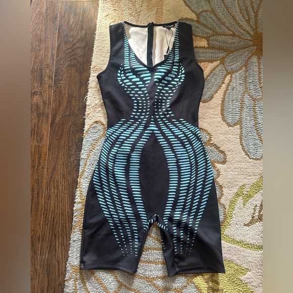 Black/Blue Rave Romper - Picture 3 of 6